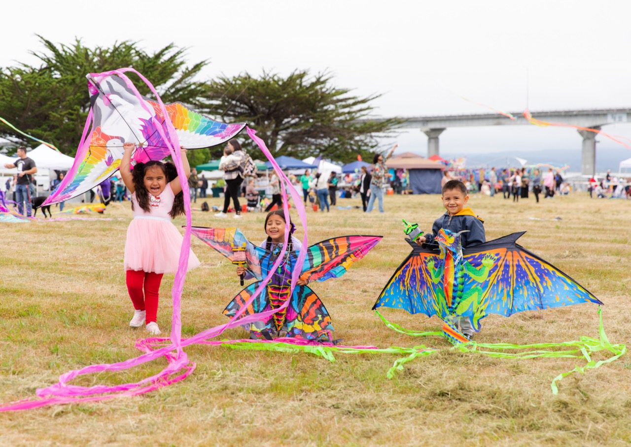 Blue skies provide backdrop for colorful creations at Redwood Coast Kite Festival